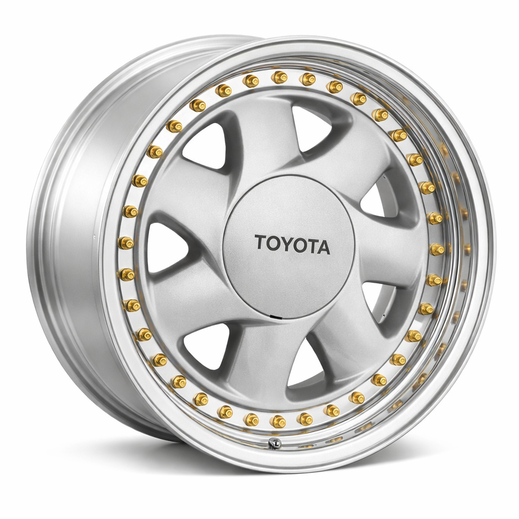 OEM Toyota SR5 Fan Blade Center Caps (1989–1995) – Sombrero Logo, Rare Set of 4