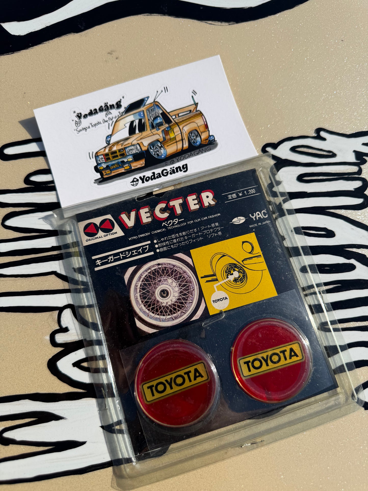 🛞 Vintage Toyota Wheel Center Cap Stickers (Set of 2) Made In Japan