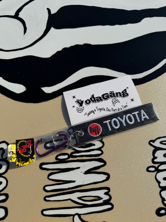 🔑 Toyota Fabric Keychain – Orange & Black