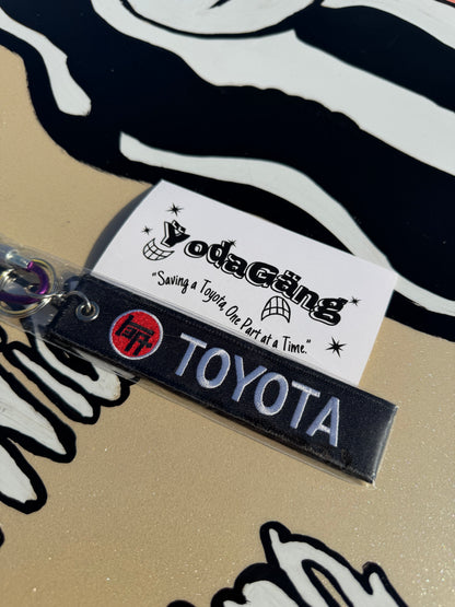🔑 Toyota Fabric Keychain – Orange & Black