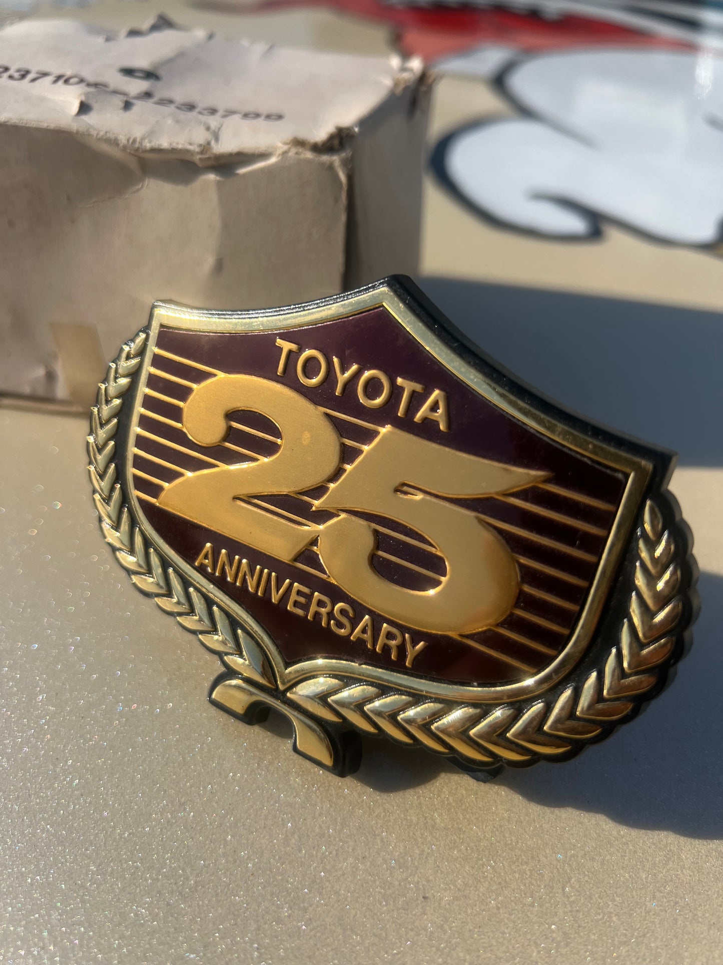 NOS Toyota 25-Year Anniversary Commemorative Emblem – Rare Market Find