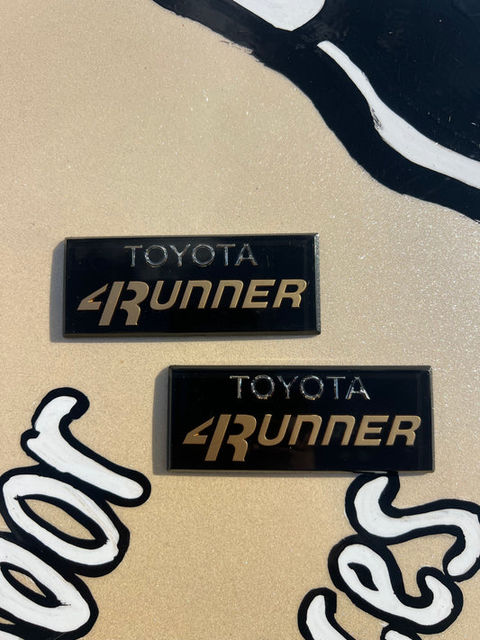 Toyota 4Runner B-Pillar Logo Set (1984–1989) – Brand New, Ready to Install